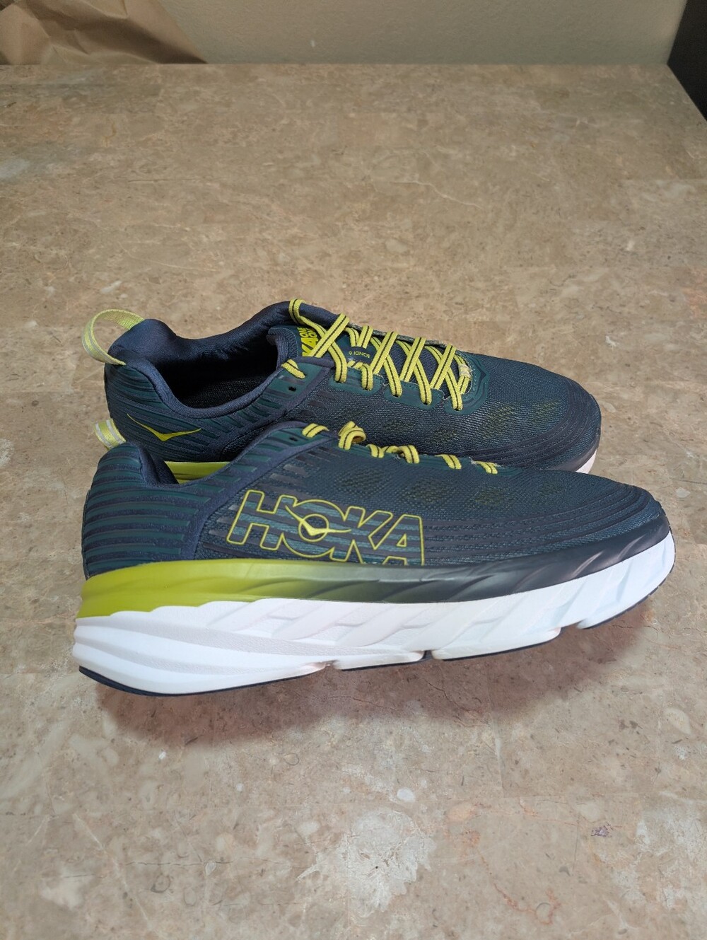 Hoka One One Bondi 6 "Deep Teal "Running Cushioned #F27219F Shoes Mens Size 11 - Picture 12 of 13